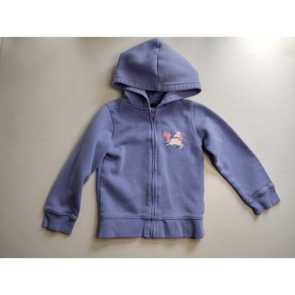 Joe Boxer Girls Purple Unicorn Full Zip Fleece Hoodie Sweatshirt Size 3T
